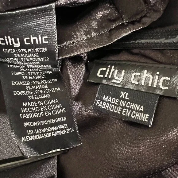 City Chic Black Strapless Peplum Top Womens Size 22W Zip Back Sweetheart - Picture 9 of 16